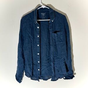 Abercrombie & Fitch 100% Linen Button Down Shirt Men’s Small